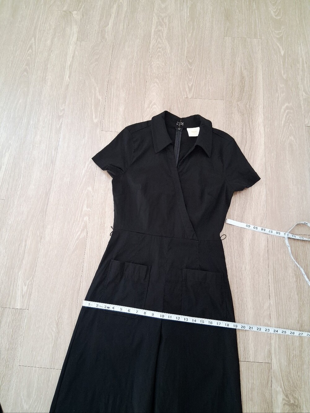 Anthropologie Maeve The Colette Wide Leg Wrap Jumpsuit In Black Magic Fabric - Picture 13 of 16